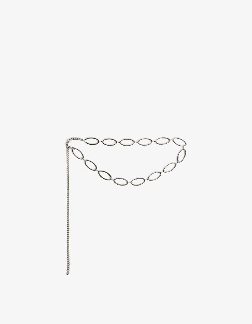 Cinturón cadena anillas-Plata-2