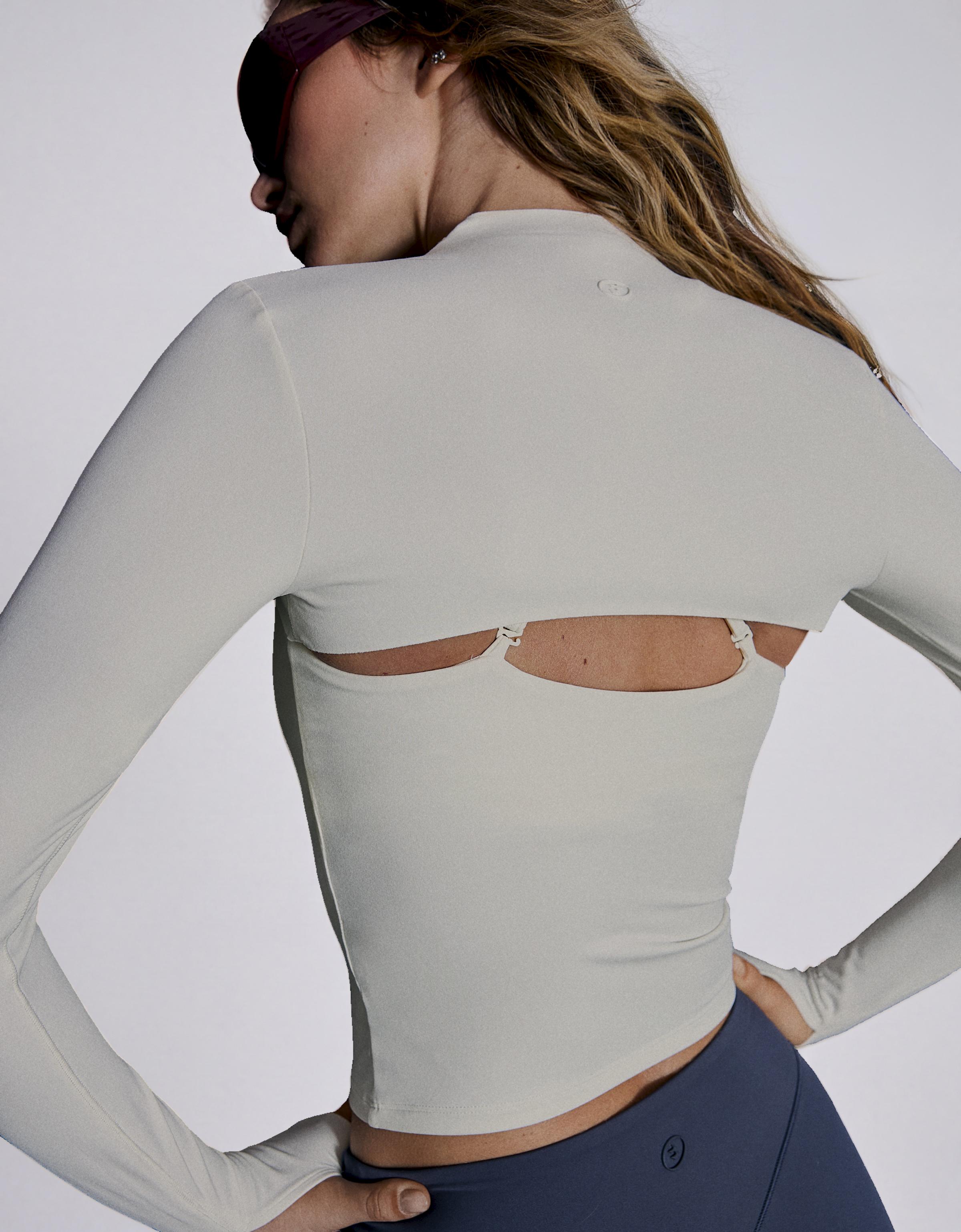 Technical fabric long sleeve bolero, Breathable & Quick Dry — Oats