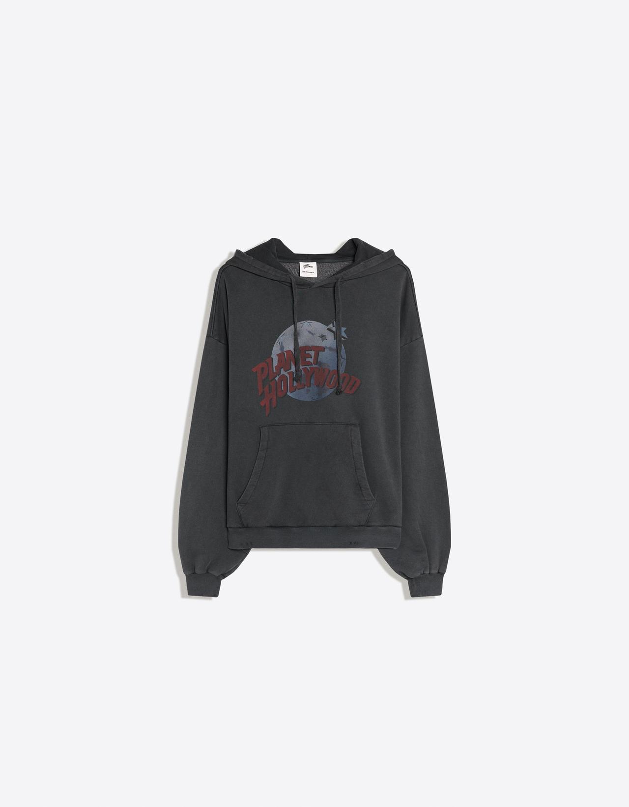 Washed hood sweatshirt PLANET HOLLYWOOD — Grey