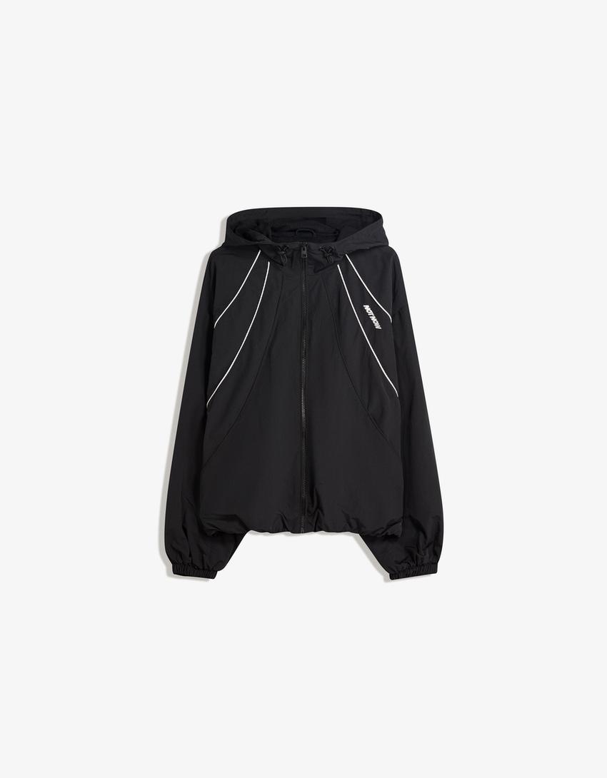 Cazadora ligera capucha-Negro-0