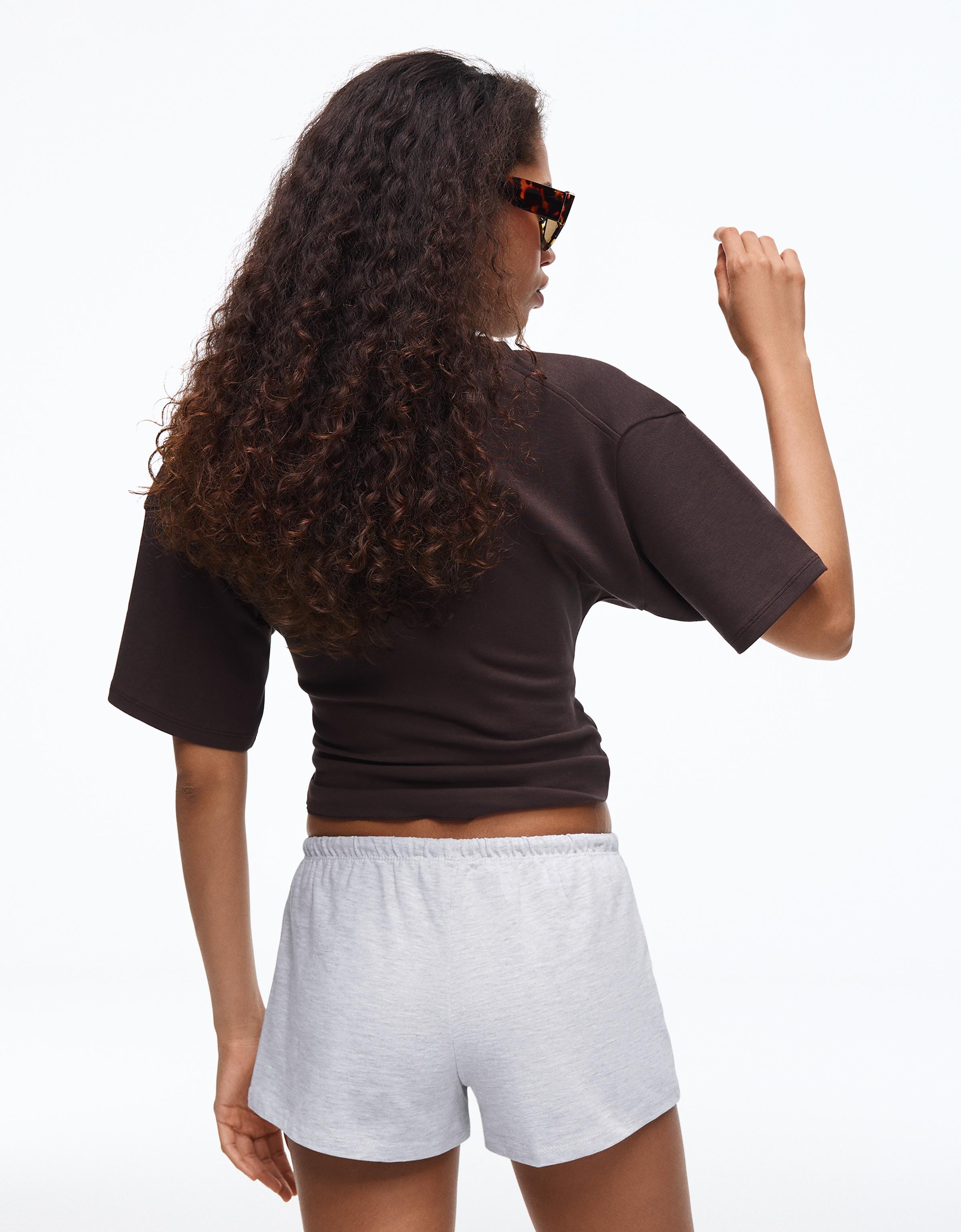 Lastikli belli kısa şort - Görsel 14