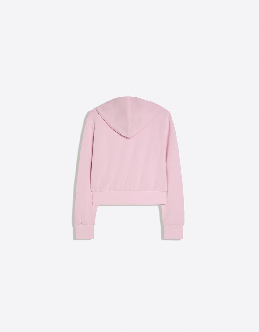 Zip-up hoodie-Pink