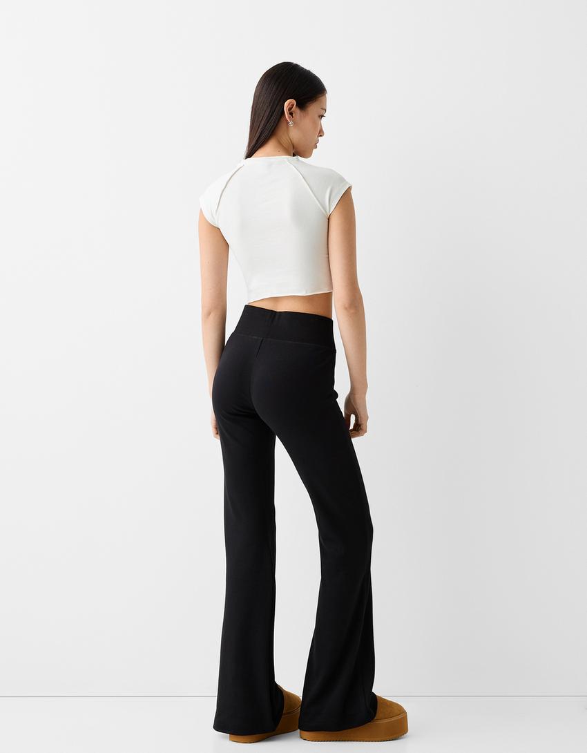 Printed T-shirt with short raglan sleeves-Cream-1