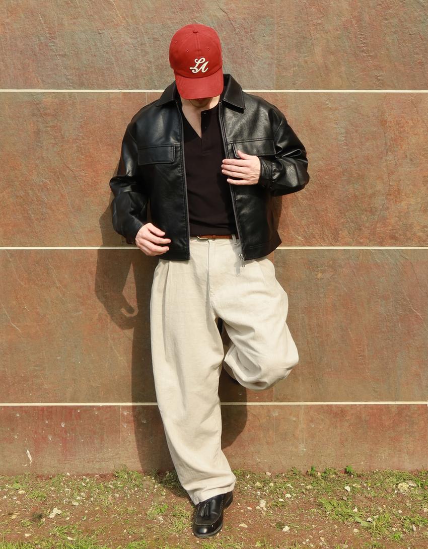 Super baggy pantalone od lana-Boja peska