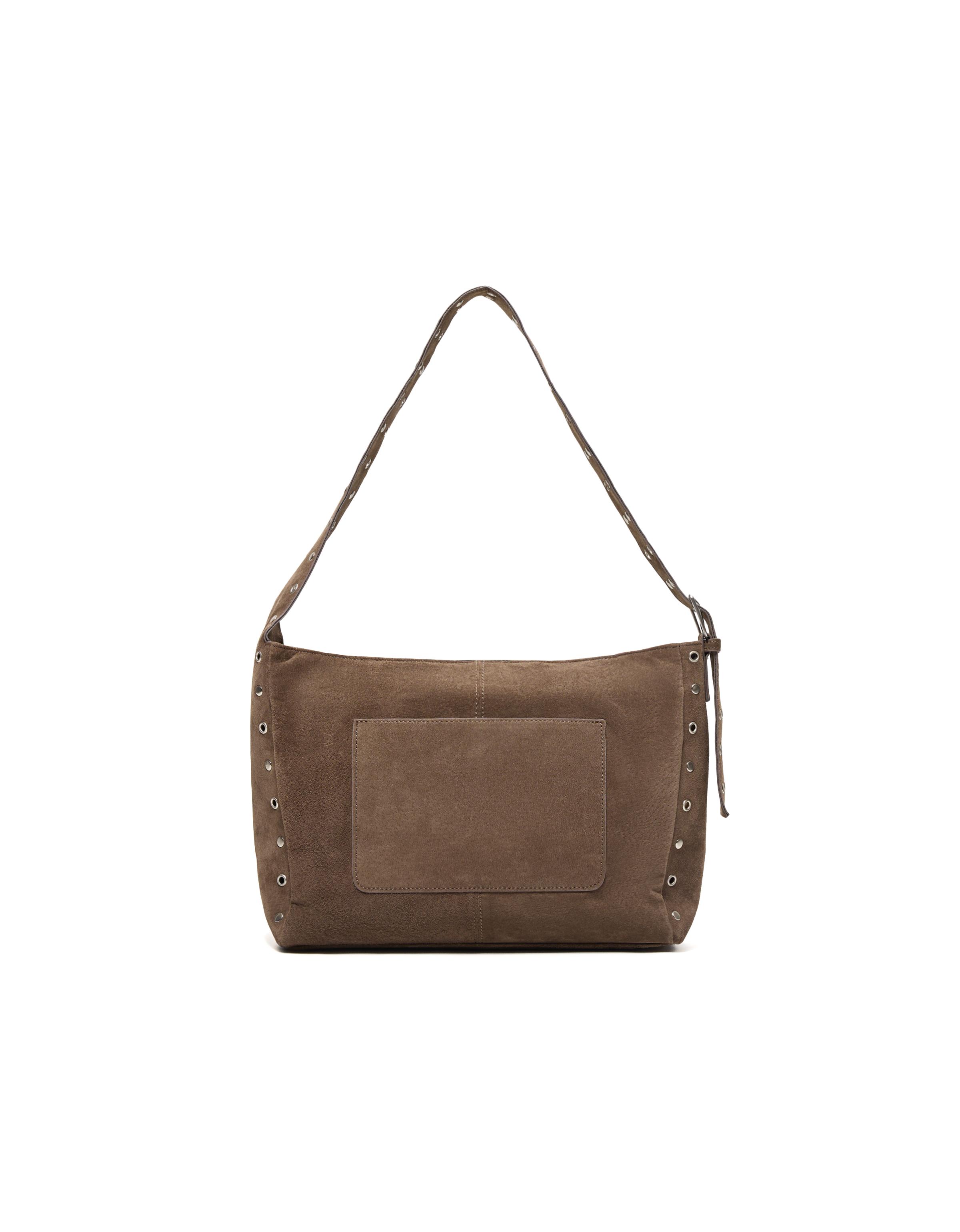Studded leather bag — Sand