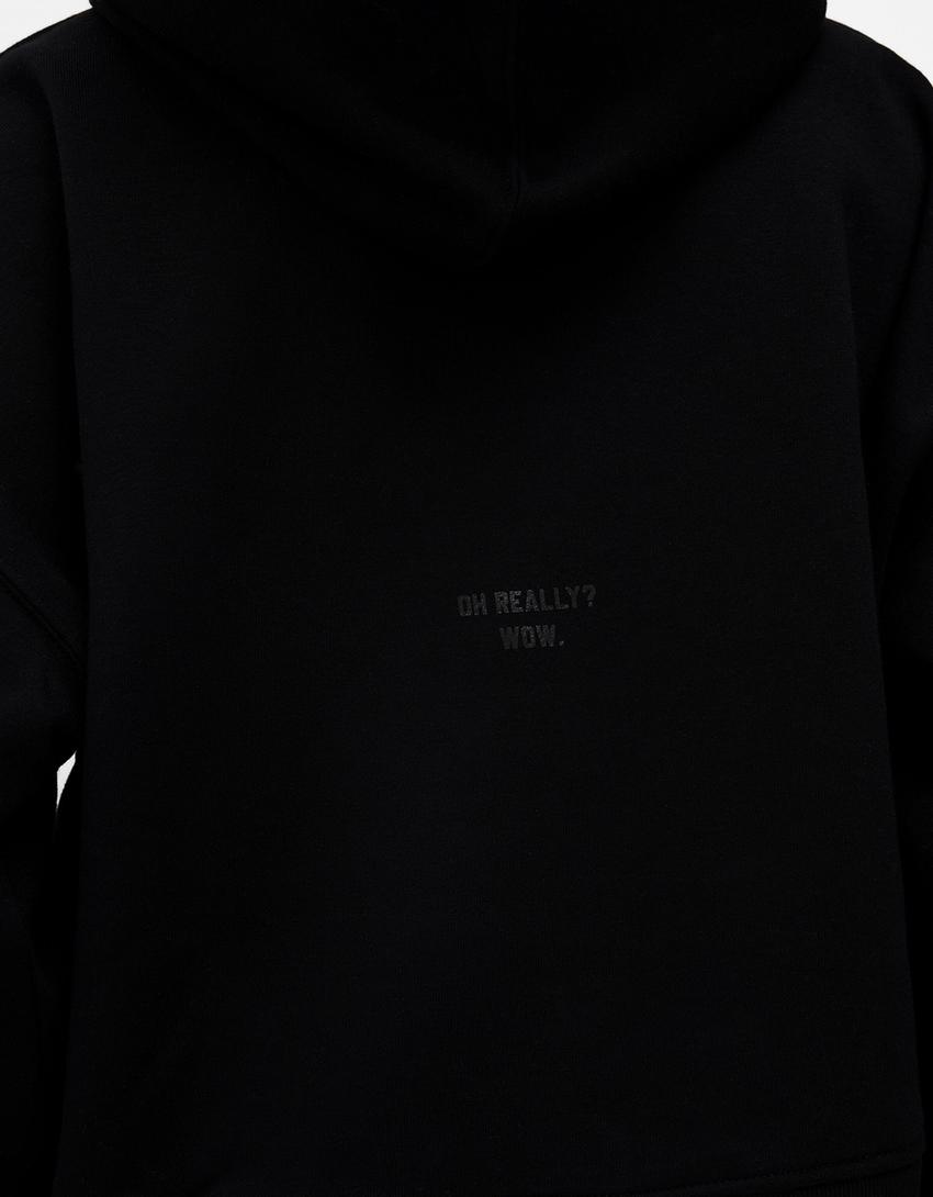Komplet: bluza i spodnie z dzianiny dresowej-Czarny-5