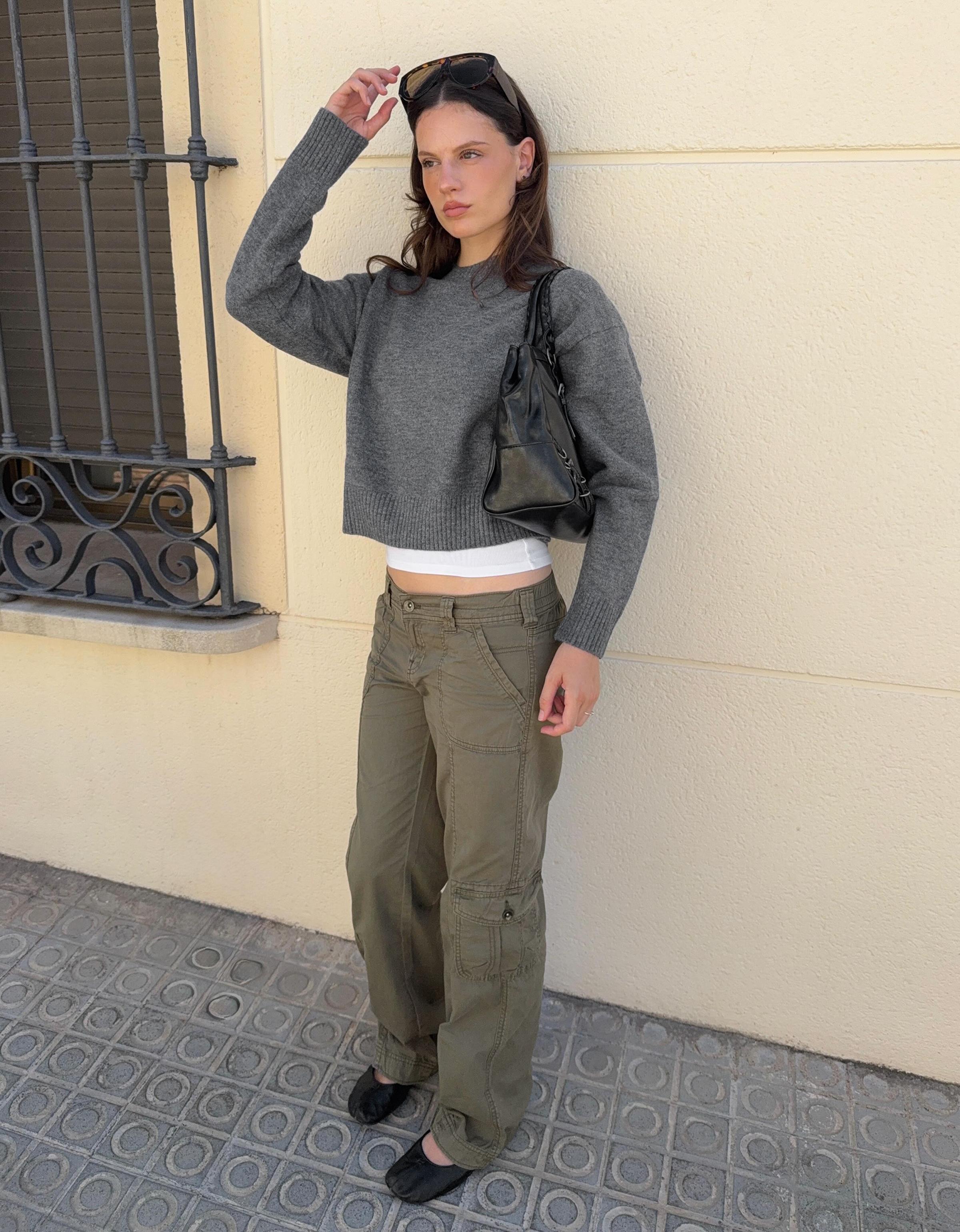 Bershka Straight fit kargo pantolon görsel 8