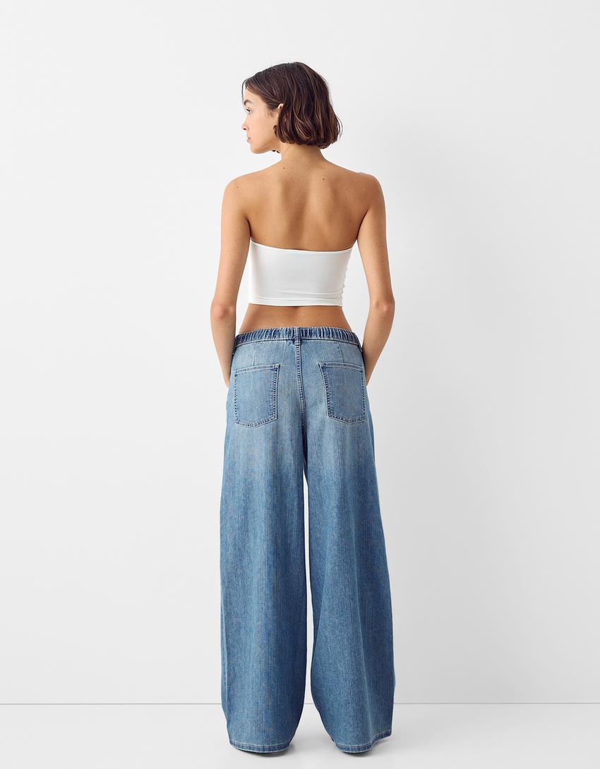 Jean jogging wide-Bleu lavé-2