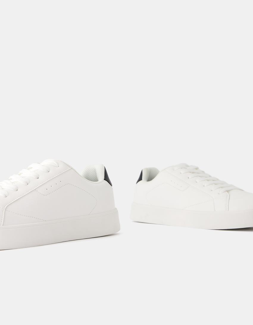 حذاء رياضي رجالي متباين اللون-أبيض-3