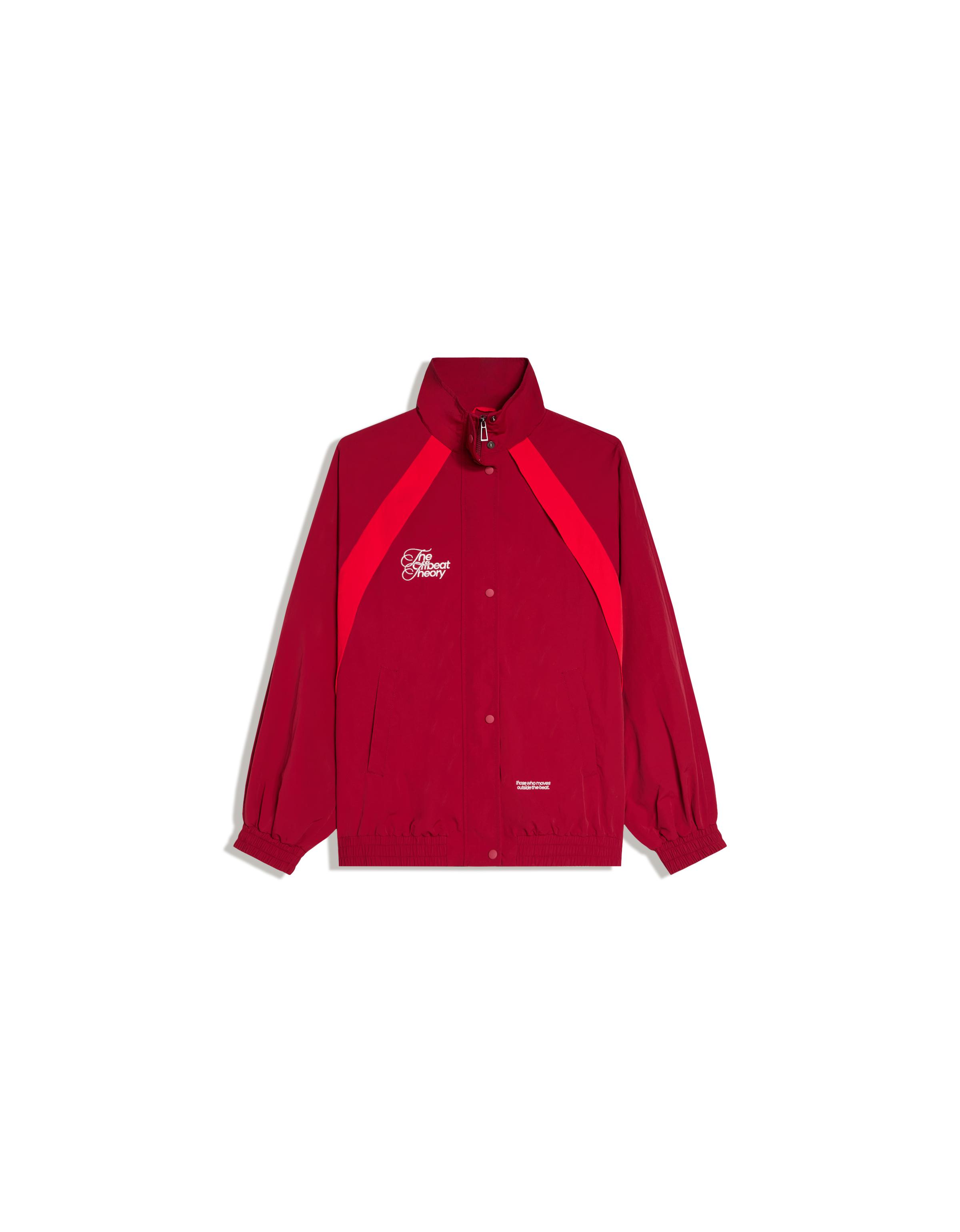 Embroidered lightweight jacket — Burgundy