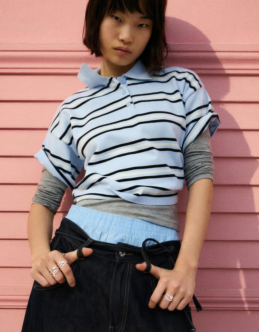 9er-Pack feine Ringe-Silber