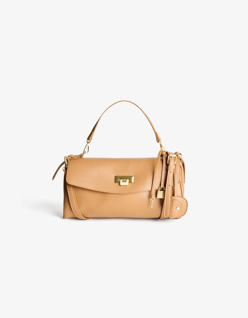 Bolso efecto piel-Camel