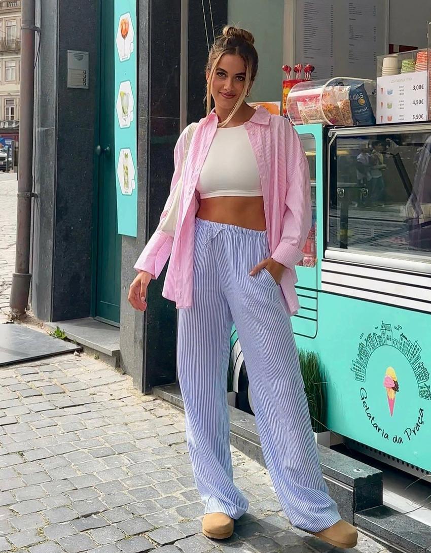 قميص فضفاض بأكمام بلاكيت-زهري-3