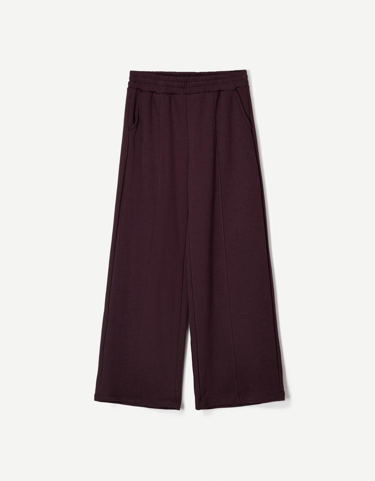 Pantalón felpa wide leg