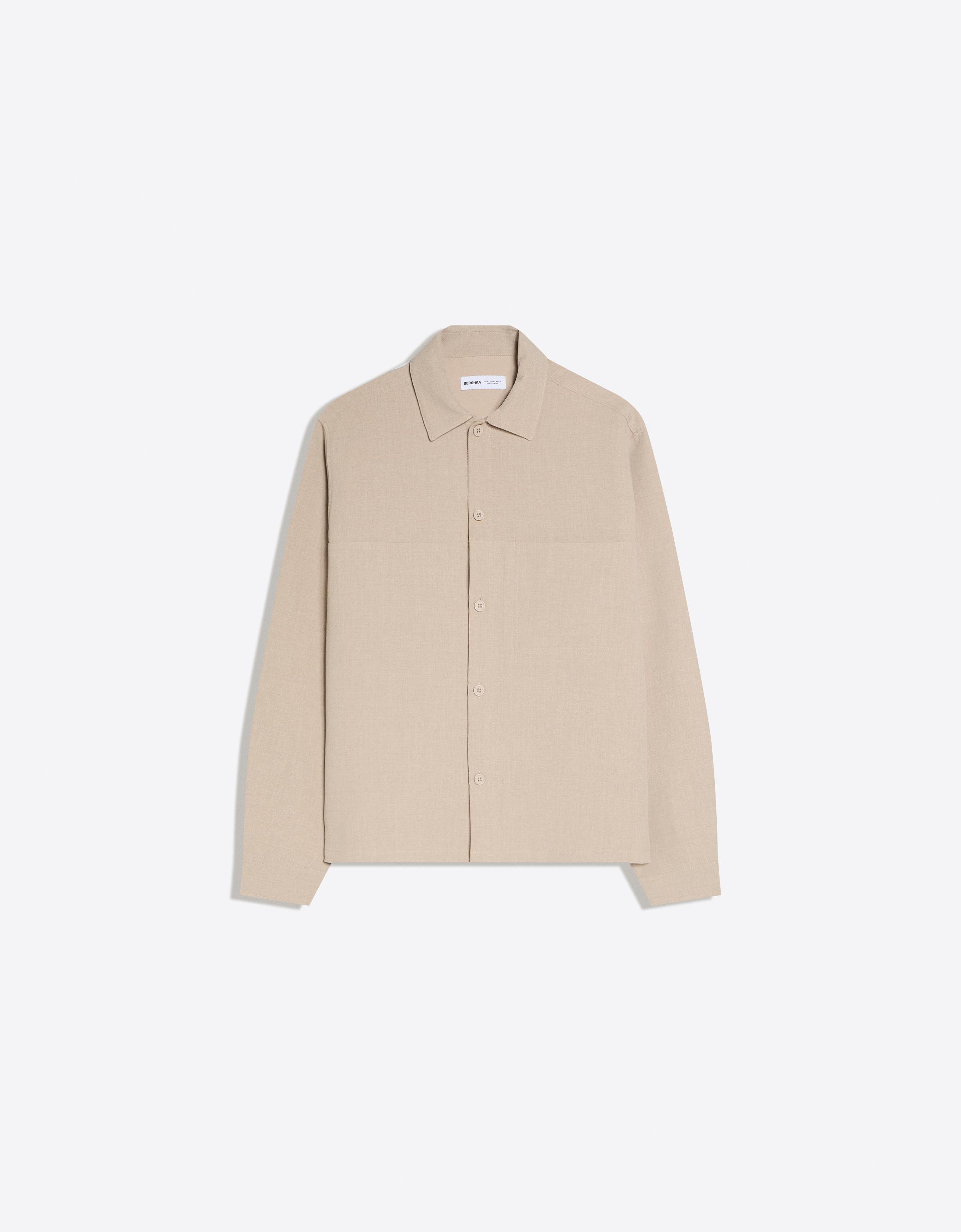 Bershka Hemd Mit Langen Ärmeln Tailored Herren S Steinfarbe