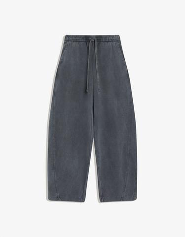 Plush barrel trousers with stoppers — Grey 5