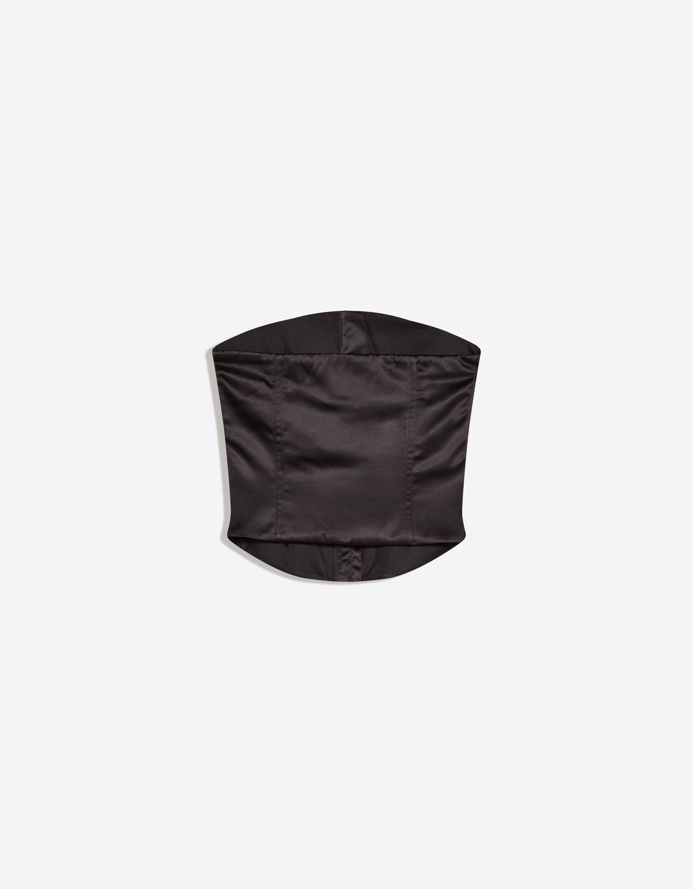Sateen bustier top