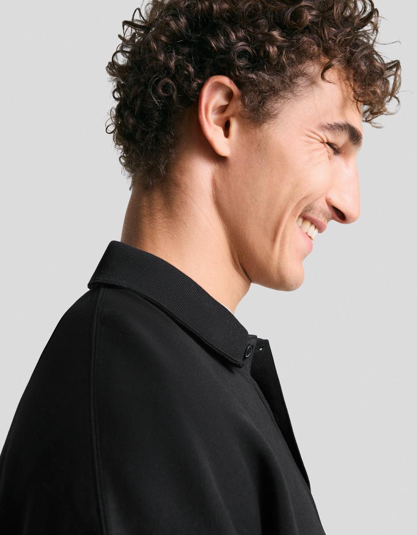 Sudadera cuello polo-Negro-3