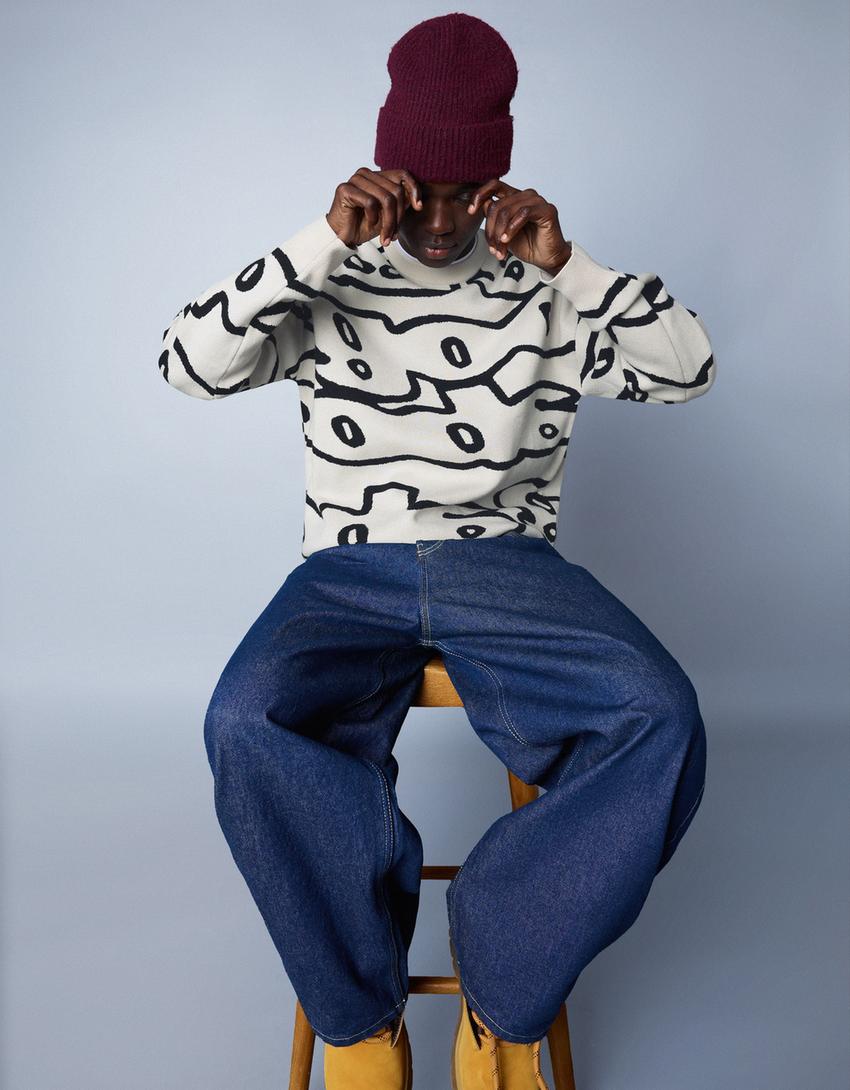 Printed sweater-Off white