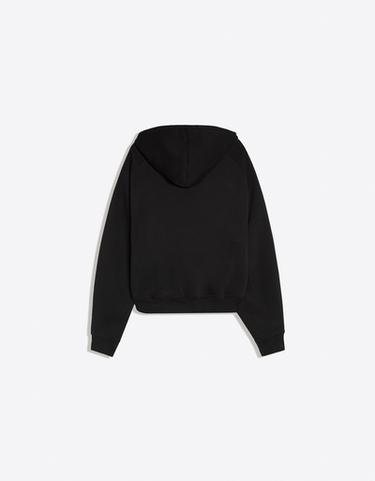Contrast print hood sweatshirt — Black 6