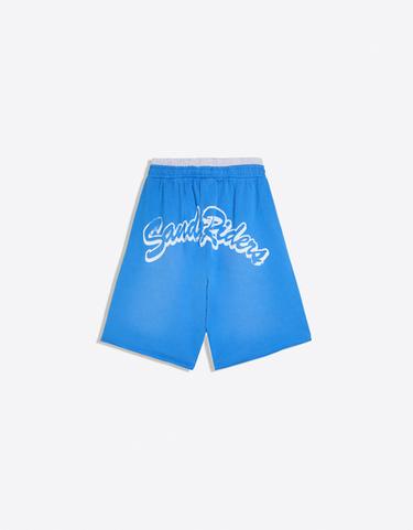 Double-waistband printed Bermuda shorts — Blue 6