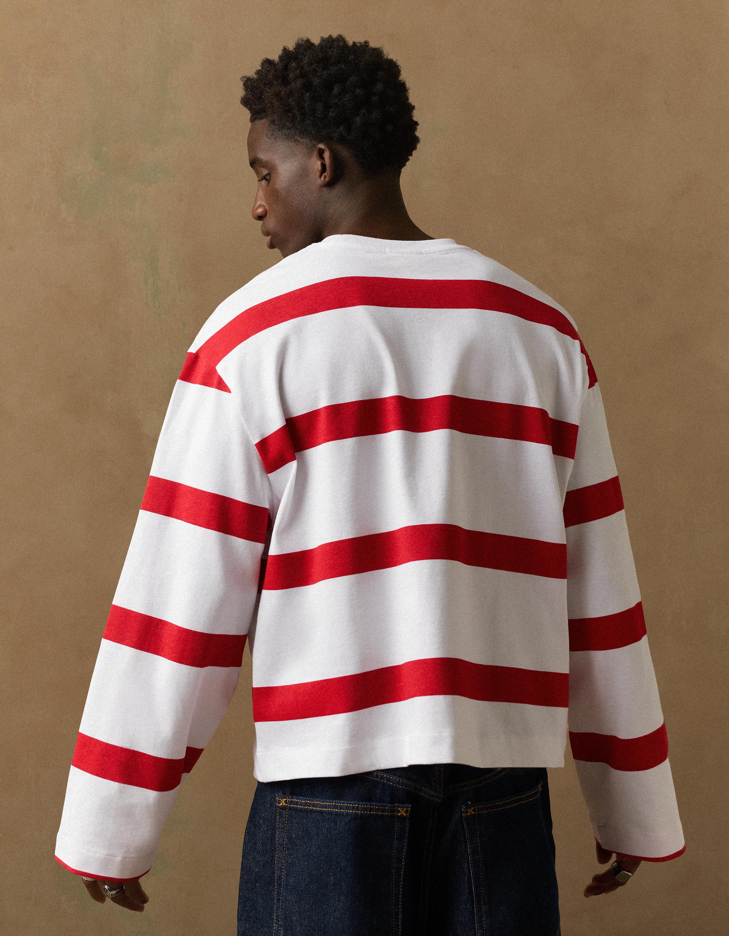 Long sleeve print T-shirt — Red