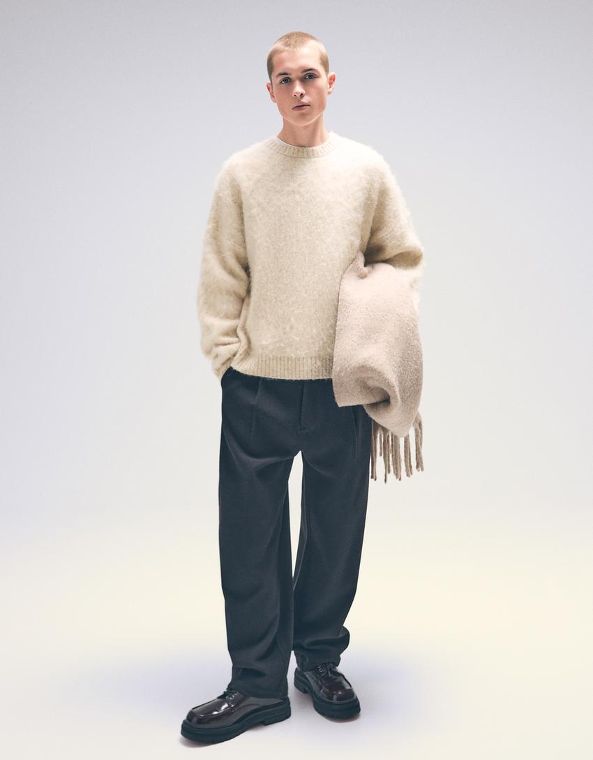 Džemper veštačko krzno-Bež