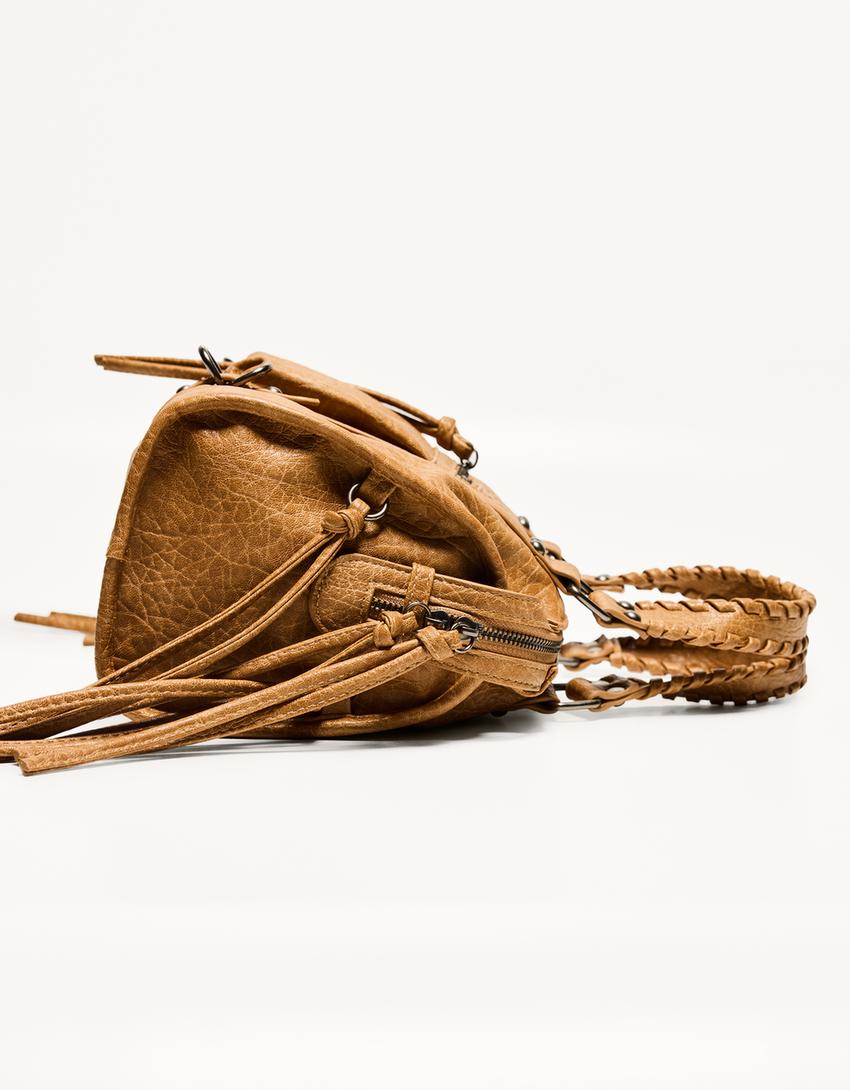 Sac bowling effet usé lanières-Camel-2