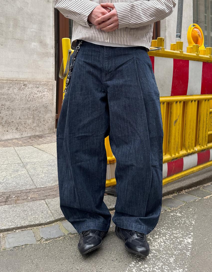 Jean wide leg balloon-Bleu-2