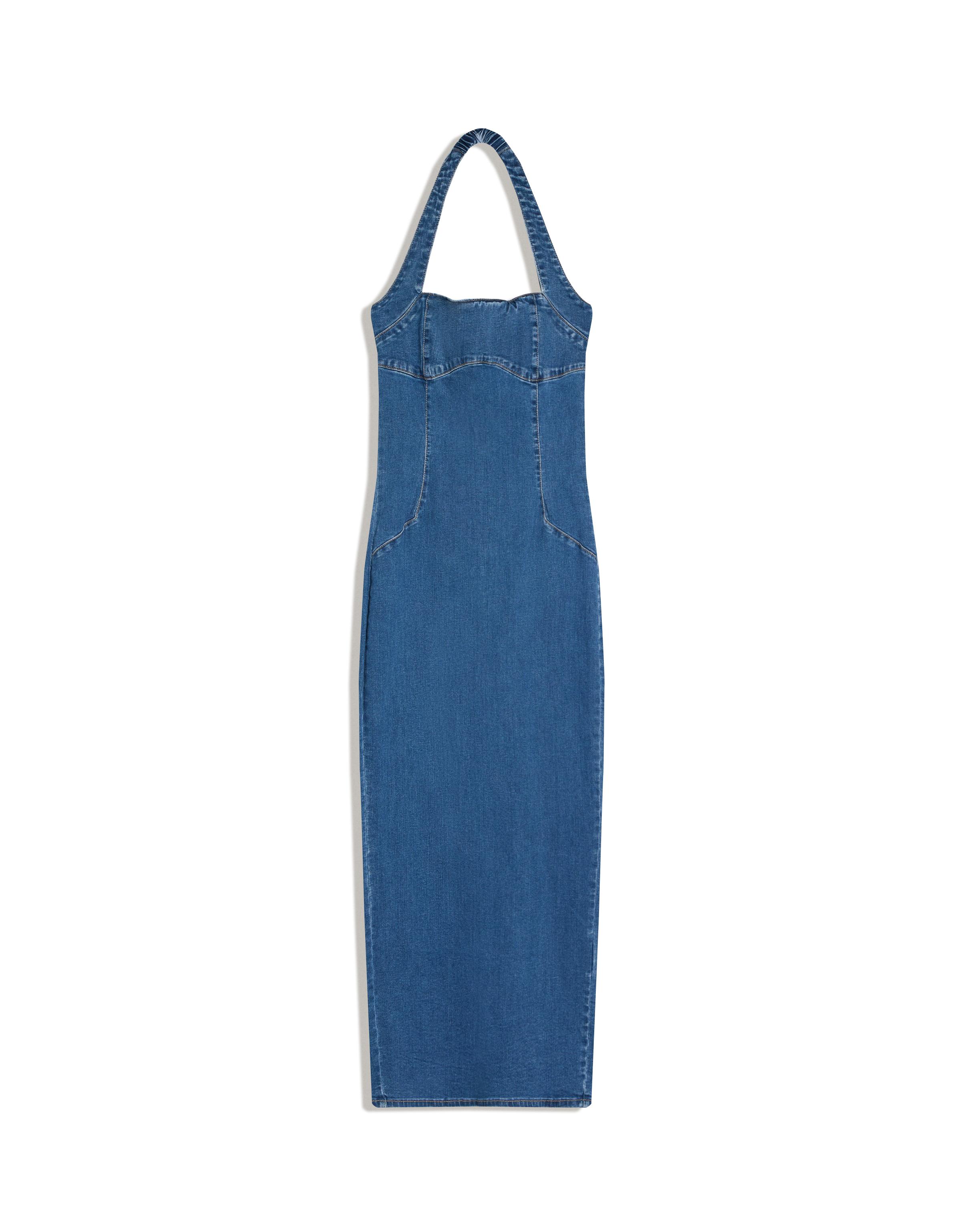 Denim midi elbise - Görsel 16