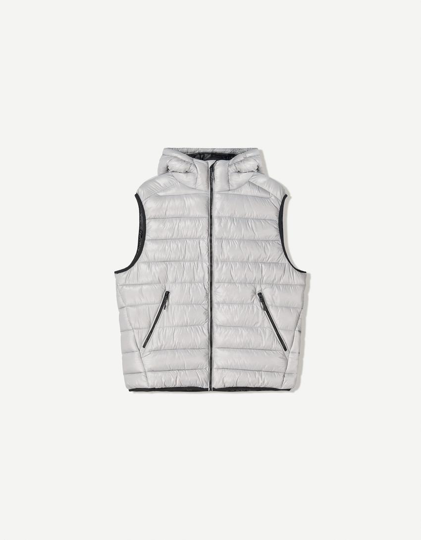 Chaleco acolchado ligero-Gris-4