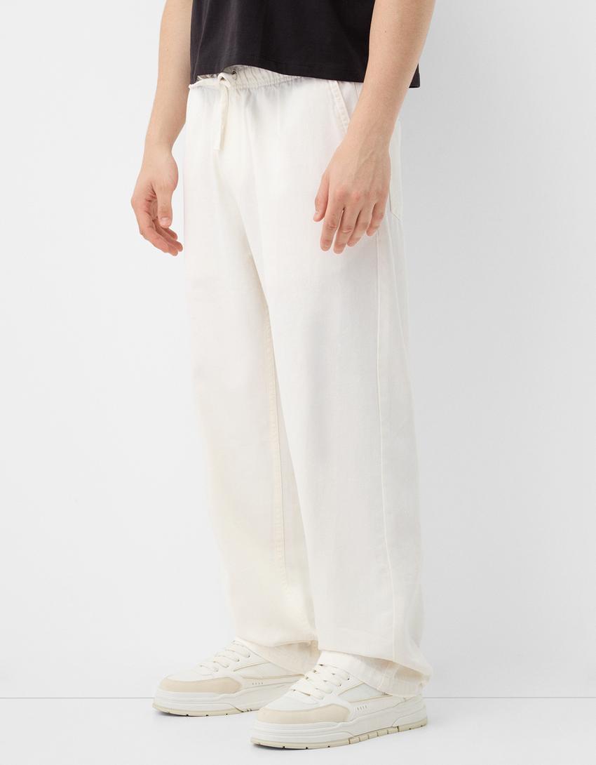 Jeans jogger-Écru-2