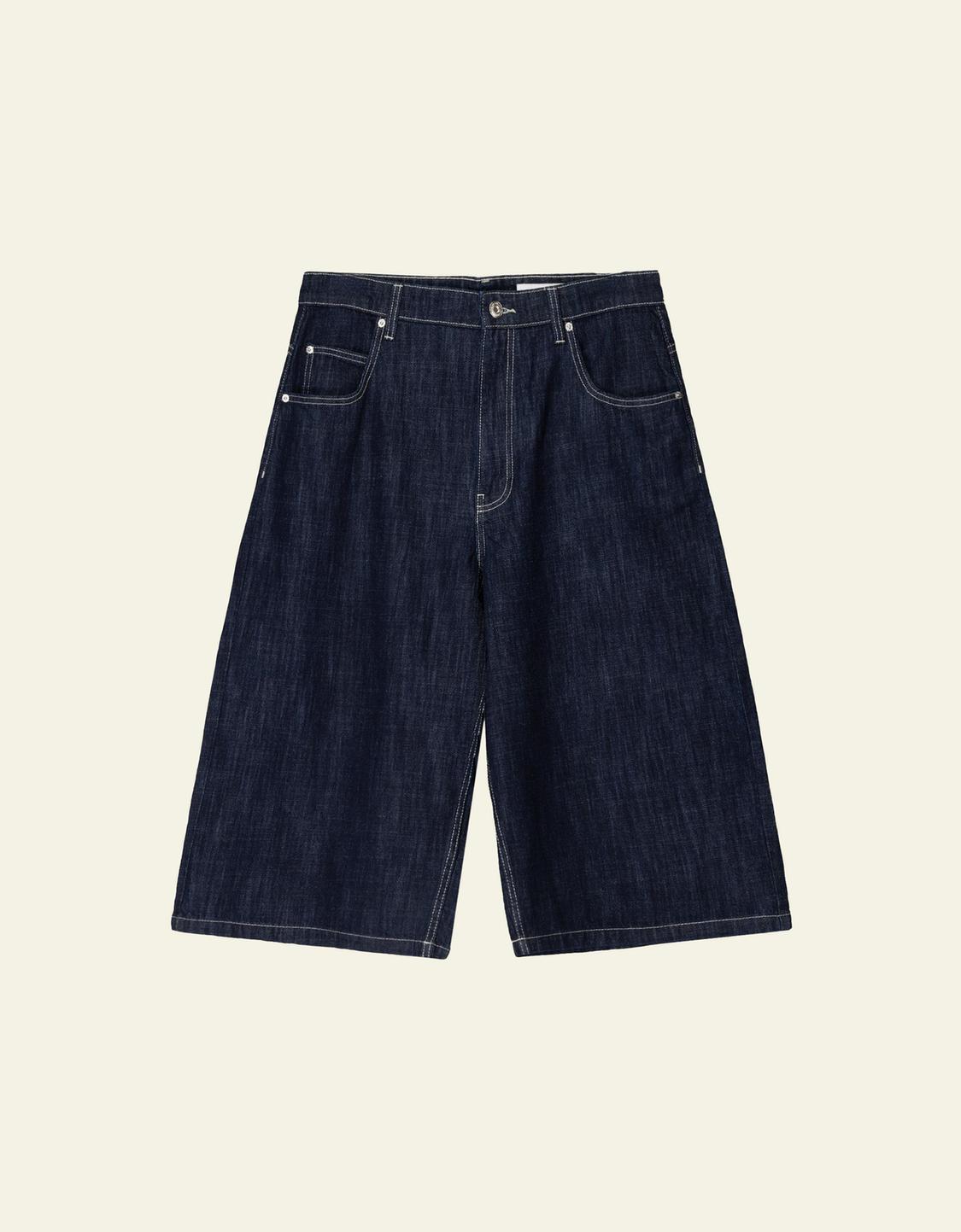 Super baggy denim Bermuda jorts
