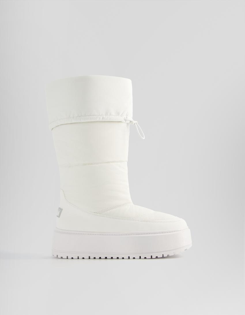 Quilted platform boots Ski Collection-ECRU-5