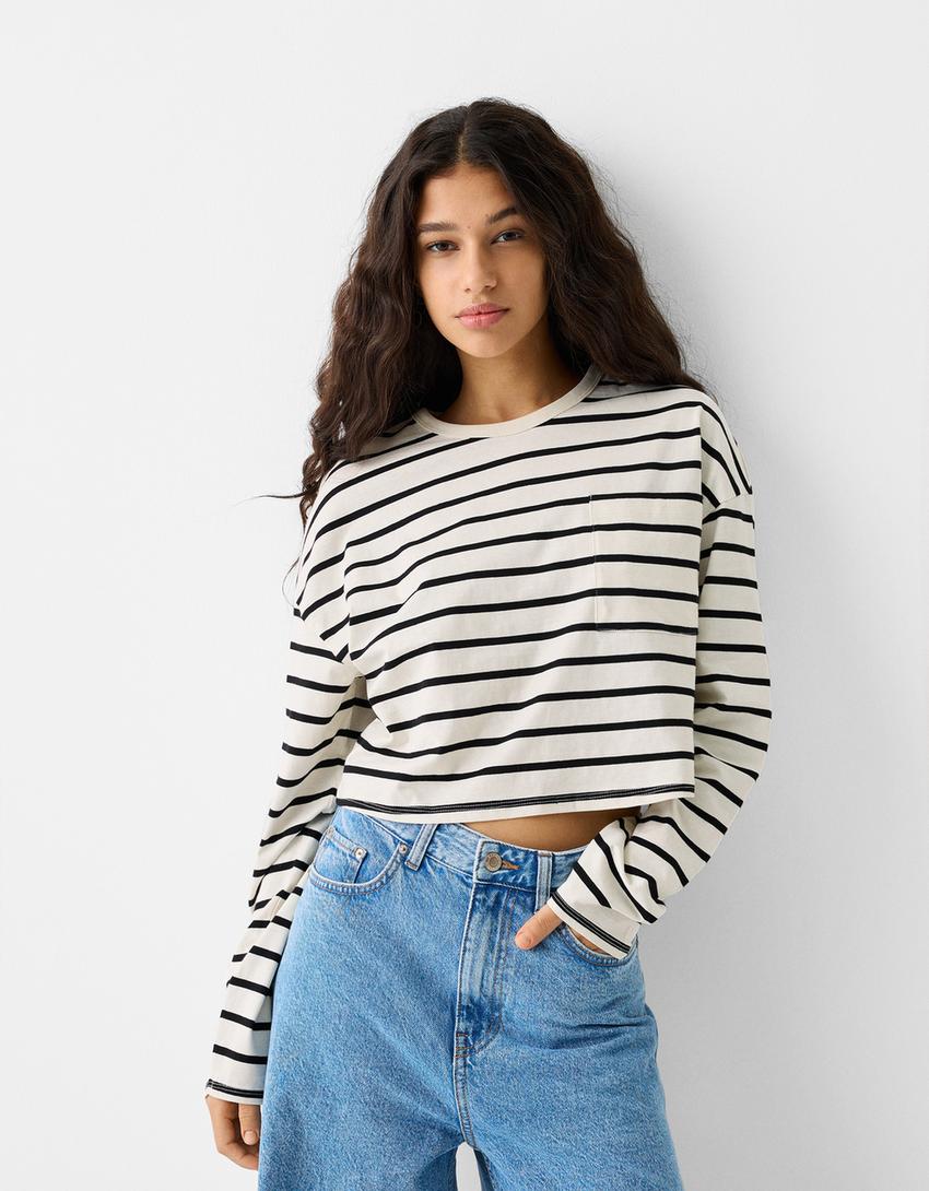 Striped jumper-White / Black-0