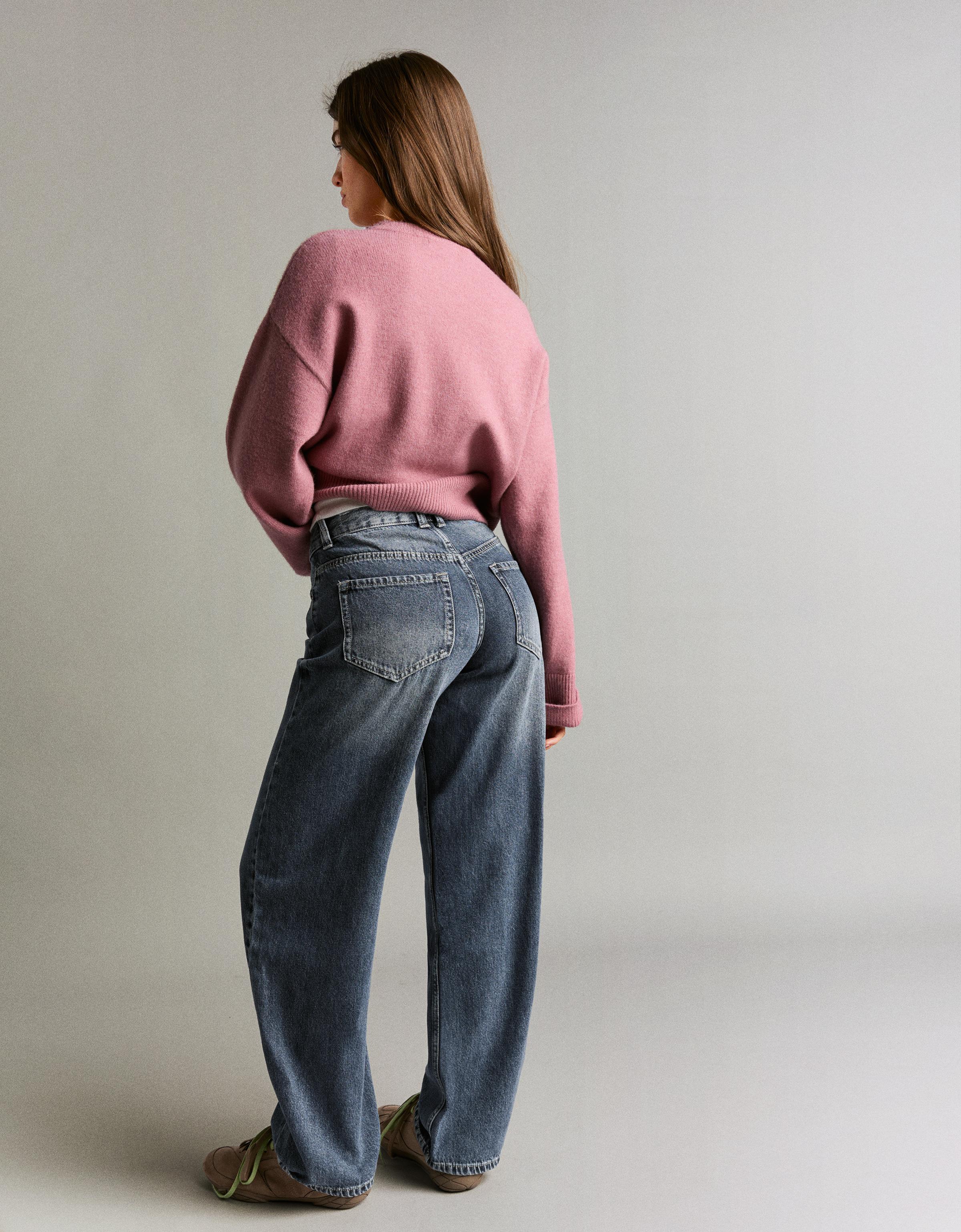 Düşük bel baggy barrel fit jean - Görsel 23