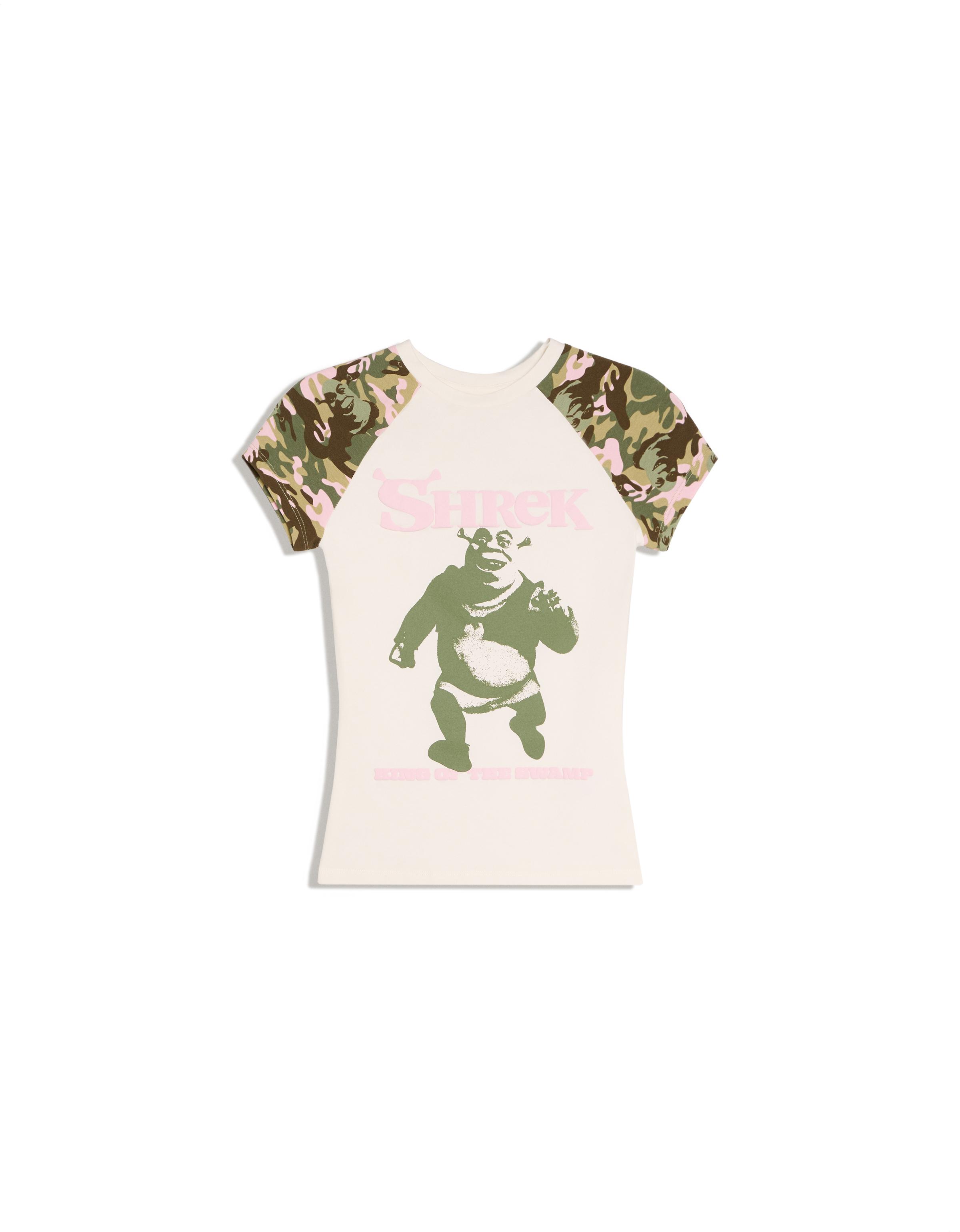 Short sleeve raglan SHREK print T-shirt — Off white