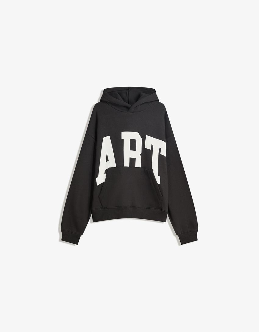 Sudadera capucha print-Negro-4