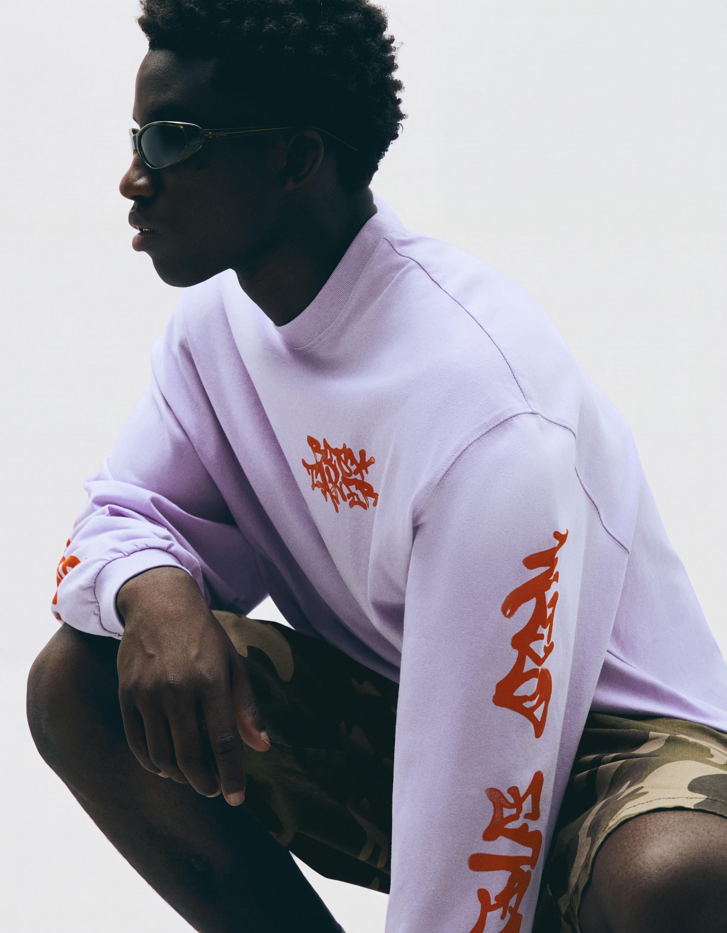 Long-sleeve print T-shirt — Violet