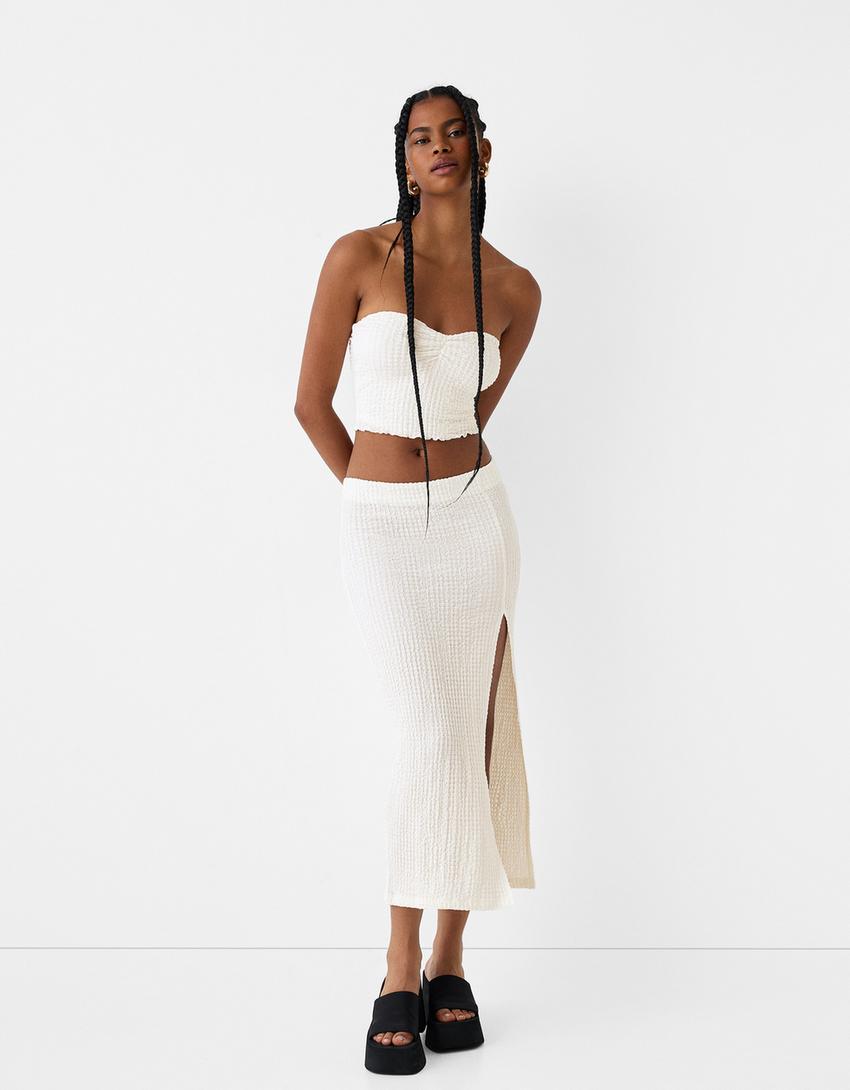 Top bandeau rustique-Écru-3