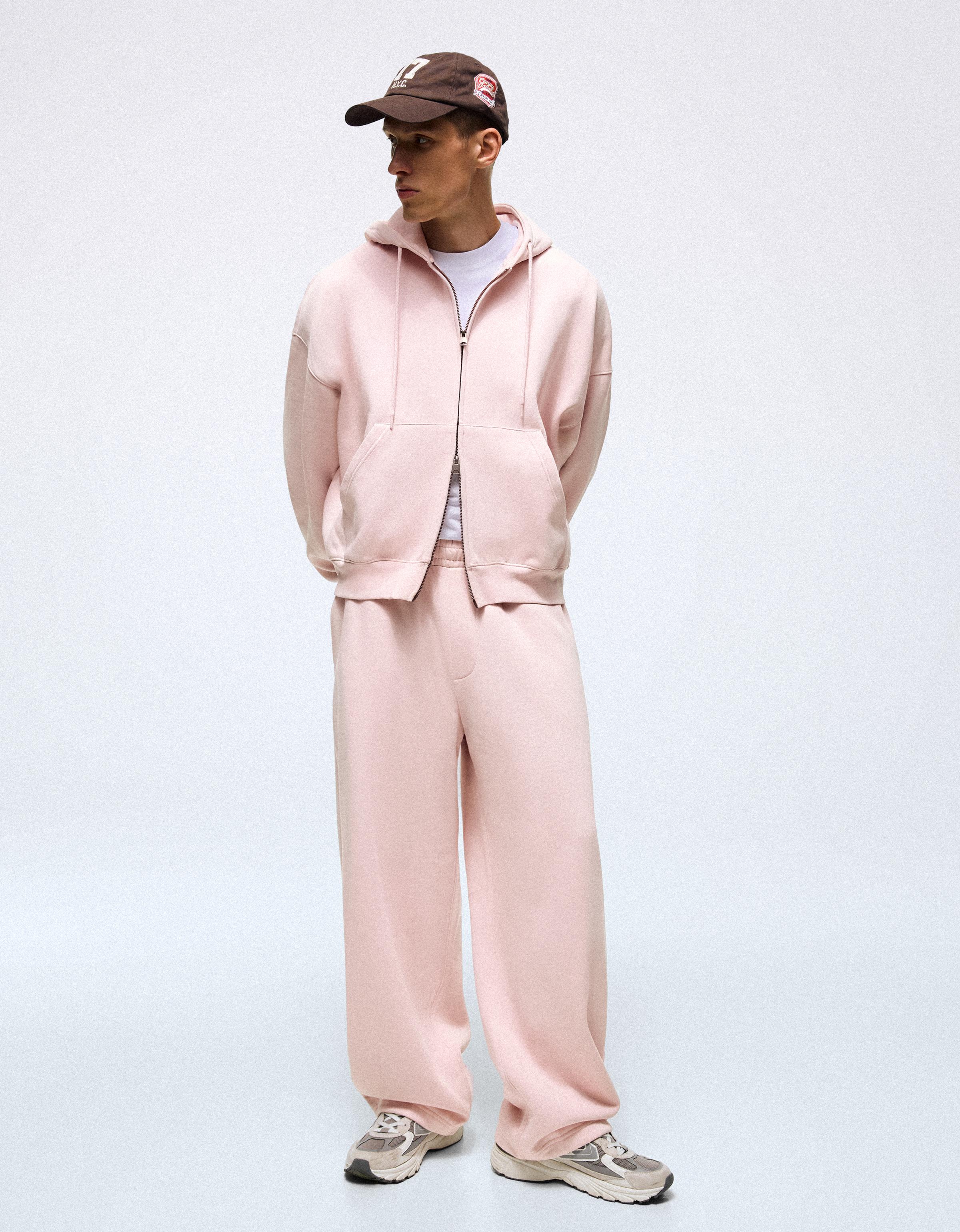 Napped balloon trousers — Pink
