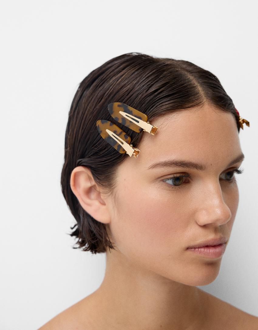 Lot 6 barrettes pour make up-Noir-3