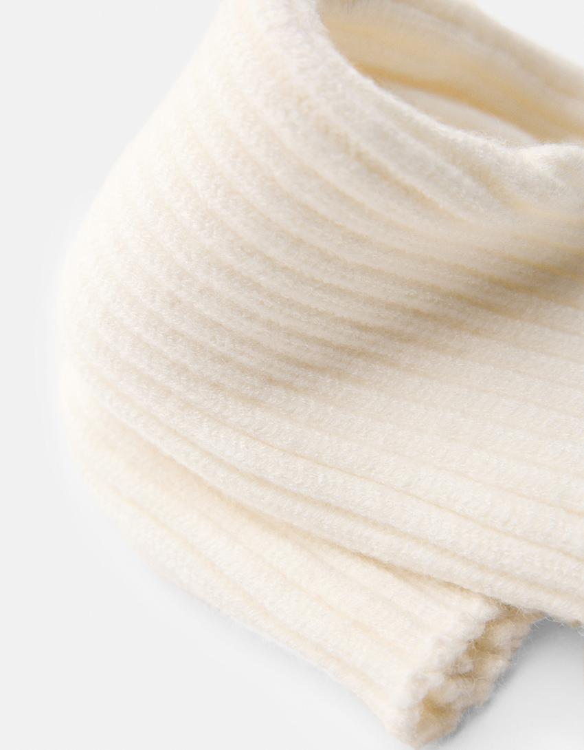 Długie rękawiczki bez palców-Kremowy