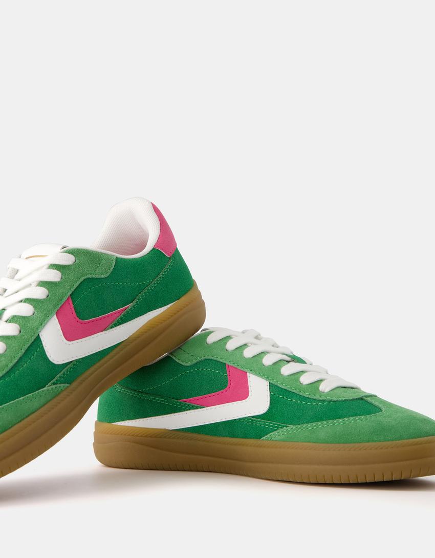 Sneakers rétro-Vert