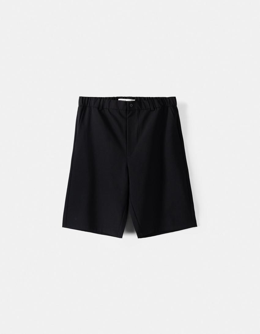 Bermuda tailoring wide fit-Noir-4