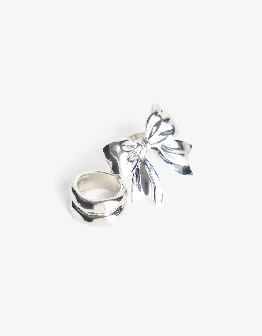2-pack of rings-Silver