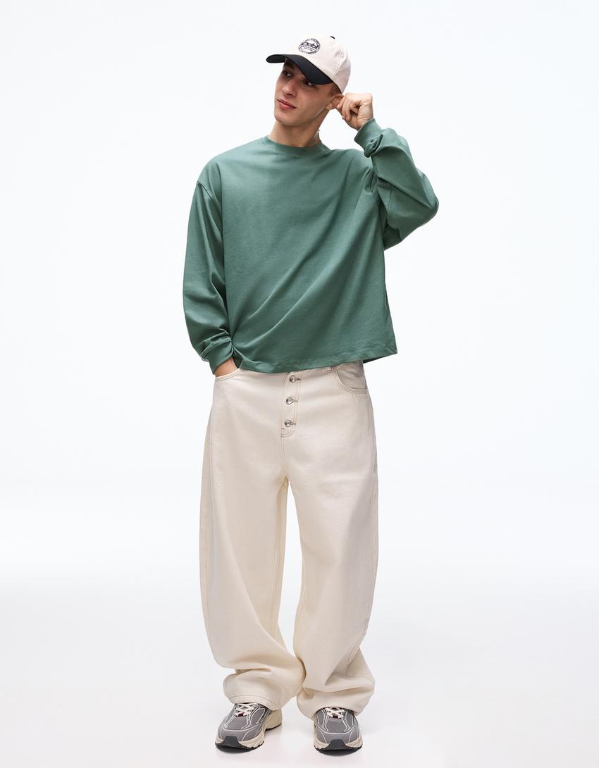 Camiseta manga larga-Verde