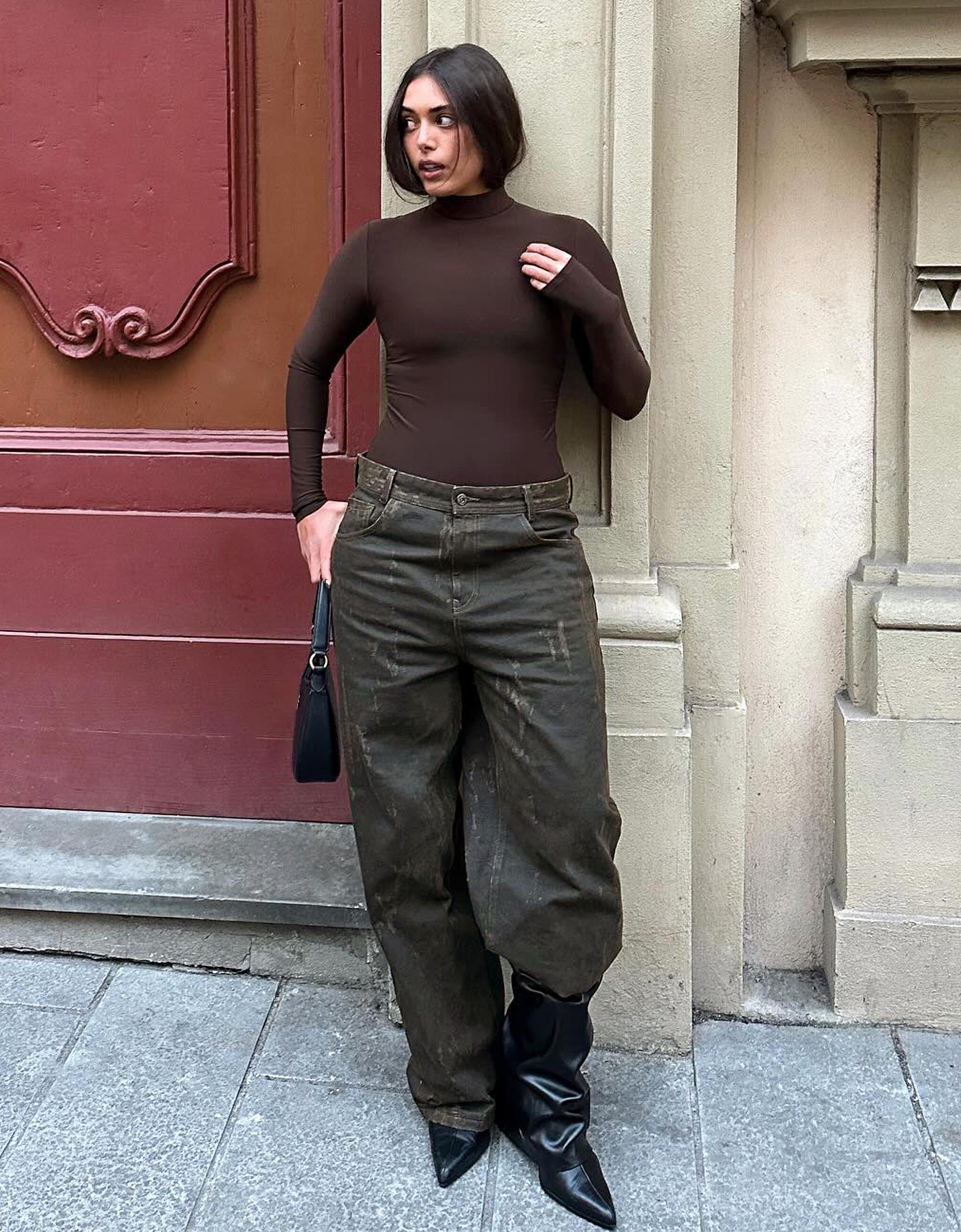 Uzun kollu boğazlı body - Görsel 41