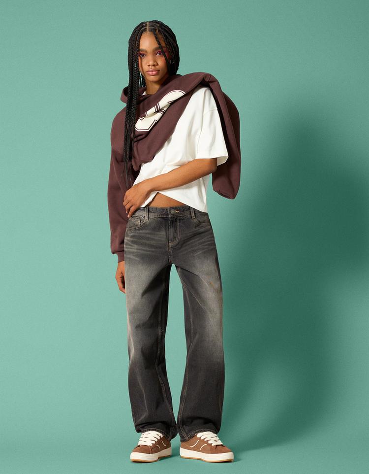 Bol kesim barrel jean