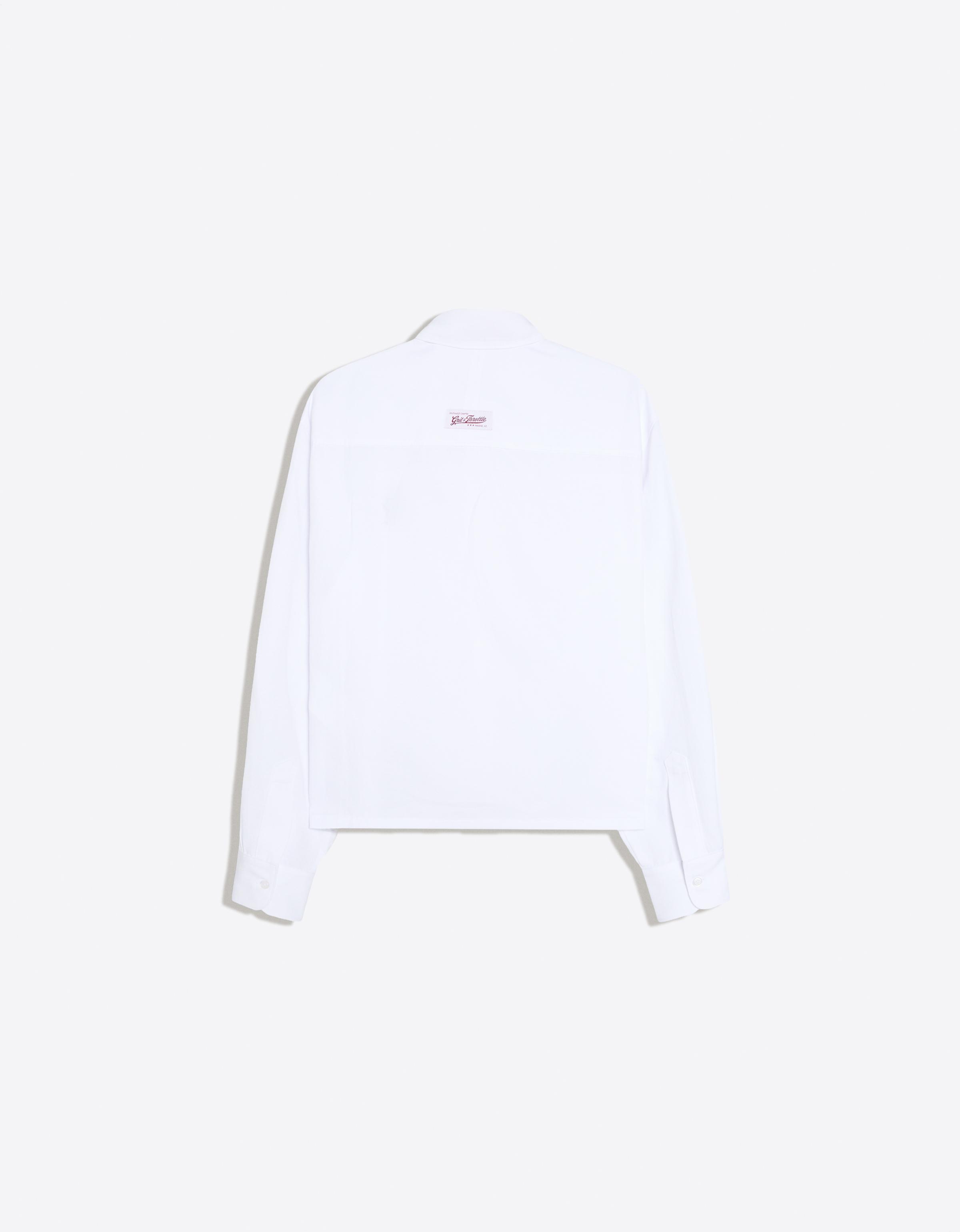 Long sleeve print shirt — White